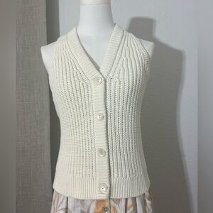 Women’s 90s Butter Mom Minimalist Chic Knit Sweater Vest Madewell Size Small